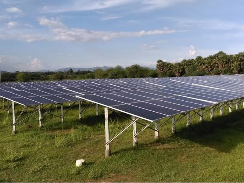 Ground-mount solar plant